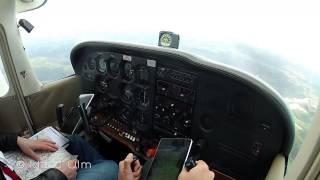 Cessna 172P Skyhawk Cockpit Luxembourg to Augsburg [upl. by Kcuhc]