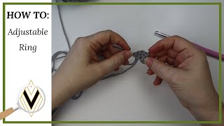 How to make an Adjustable Ring in crochet [upl. by Ailak]