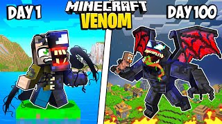 I Survived 100 Days as VENOM in Minecraft [upl. by Kcinimod]