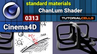 0313 ChanLum Shader  standard materials  in cinema 4d [upl. by Ahsyak321]