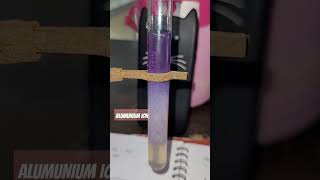 ALUMUNIUM ION CONFIRMATORY TEST bluelakeformation alumuniumionformation lithmussolution colour [upl. by Freddi]