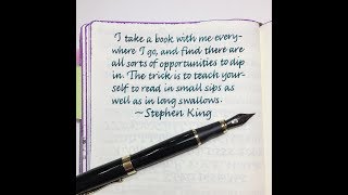 Italic Calligraphy Stephen King quote 2x speed [upl. by Chally]