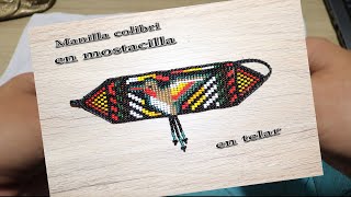 Como hacer manilla colibrí en mostacilla pulsera en chaquira checa paso a paso [upl. by Rhiamon]