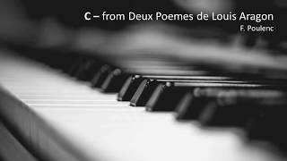 C – from Deux Poemes de Louis Aragon  F Poulenc Piano Accompaniment [upl. by Anelys]