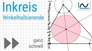 Inkreis konstruieren  Mathe ganz schnell 01 [upl. by Tuckie]