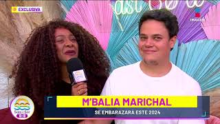 Mbalia Marichal será MADRE por QUINTA vez al lado de su esposo Alejandro Tinajero  Sale el Sol [upl. by Hairahs]