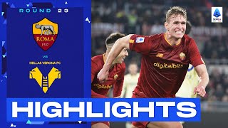 RomaVerona 10  Solbakken opens his account for Roma Goal amp Highlights  Serie A 202223 [upl. by Retsev]