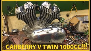 Grunting Carberry V twin 1000cc on test bench [upl. by Humph]