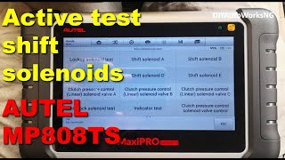 Active scan tool Testing transmission shift solenoids with Autel scanner [upl. by Atteuqahs]