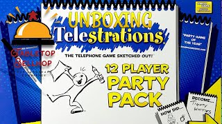 Telestrations 12 Player Party Pack Unboxing this edition allows for More Players has 600 new words [upl. by Lim628]