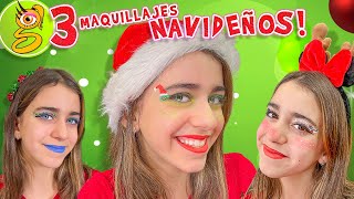 3 MAQUILLAJES de OJOS NAVIDEÑOS de TIKTOK [upl. by Mairim]