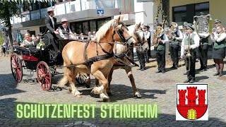 Schützenfest Steinheim Festakt auf dem Marktplatz Festumzug und Parademarsch Juni 2024 Horrido 🍎🤴🍎 [upl. by Jareen]