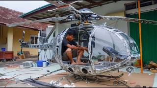 Man Builds Amazing FullSize HELICOPTER  Start to Finish DIY by Dodoan123 [upl. by Nomzzaj]