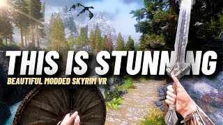 Fully modded SKYRIM VR on a 4090 is GORGEOUS  Skyrim VR BEST Graphics Mods [upl. by Leahcimsemaj308]