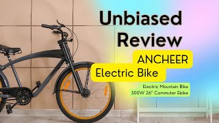 ANCHEER Electric Mountain Bike Review A Detailed Look at the 500W 26 Commuter Ebike [upl. by Colburn62]