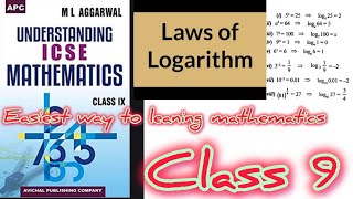 Logarithm class 9  practice questions solution  icse cbse class9maths logarithm loga [upl. by Lahtnero910]