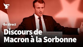 Europe le discours dEmmanuel Macron à la Sorbonne [upl. by Ettegdirb]