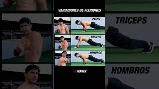 Variaciones De Flexiones Para PechoHombro Y Triceps Shorts [upl. by Enaoj]