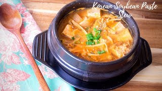 Korean Soybean Paste Stew Doenjangjjigae 된장찌개  Easy Soybean Paste Stew [upl. by Evania]