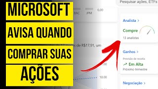 FERRAMENTA GRÃTIS DA MICROSOFT INDICA QUANDO COMPRAR OU VENDER AS SUAS AÃ‡Ã•ES [upl. by Zilber]