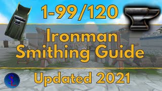 Runescape 3 Ironman 199120 Smithing Guide Updated 2021 [upl. by Carbo947]