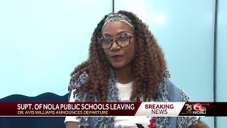 Orleans Parish School Board announces Superintendent Dr Avis Williams stepping down [upl. by Larimor846]