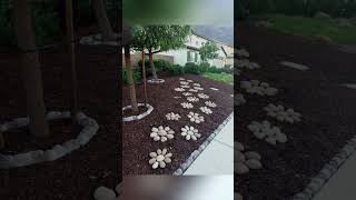 Ideas para decorar tu patio con piedras de rio 🩵🌊 [upl. by Aratak490]