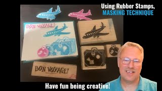 How to use rubber stamps Masking Technique [upl. by Ekud]