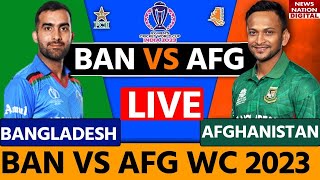 ICC World Cup 2023  Bangladesh vs Afghanistan Match Live  live cricket match todayBAN vs AFG LIVE [upl. by Euqinad]