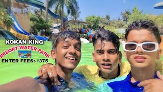 BK RESORT 💦🌊 IN MUMBAI₹375 KOKAN KINGRESORT VLOG IPHONE 11 GUMGAYAA😨😥 waterpark [upl. by Nnaycnan]