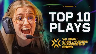 TOP 10 Plays  VALORANT Game Changers Championship 2023 [upl. by Adnamas]