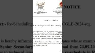 CGL re scheduling of exam notice cgl cglexamdate cgl2024 reschedule notice examnotice ssccgl [upl. by Idelson]