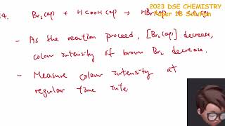 chemathsbob  2023 DSE CHEM Paper 1B Q14 [upl. by Ahsienor]