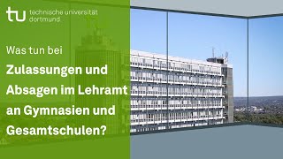 Was tun bei Zulassungen und Absagen im Lehramt an Gymnasien und Gesamtschulen [upl. by Monteria909]