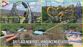 Six Flags New Rides Announcement Videos 20162020  Six Flags Theme Parks  Chall Chats [upl. by Jopa906]