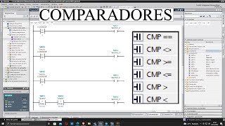 Tia Portal Comparadores en lenguaje Ladder  Funcionamiento y explicación completa [upl. by Regina577]