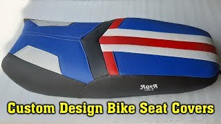 Latest Bike Seat Cover Design  Two Wheeler Seat Cover Manufacturers Coimbatore  Tamil4U [upl. by Tiedeman427]