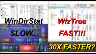 WizTree vs WinDirStat  Speed Test [upl. by Landrum]