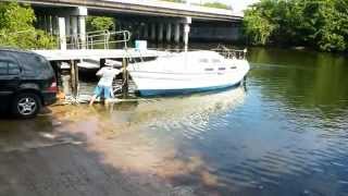 Bayliner Buccaneer 240 Launching From Trailer [upl. by Edniya204]