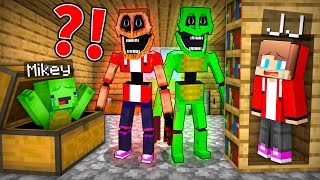 JJ and Mikey HIDE From Scary JJ and Mikey MIMICS amp Jenny Dweller in Minecraft  Maizen [upl. by Hall]