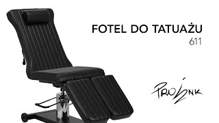 Fotel do tatuażu Pro Ink 611 czarny [upl. by Champ]