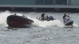 Aanhoudingstechniek LE Politie Jetskis  KMAR KidsME Veiligheidsdag Almere 2018 [upl. by Arukas]