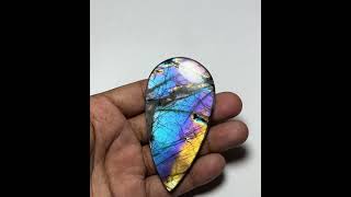 Beautiful both sides rainbow flash labradorite cabochon supportsmallbusiness crystals subscribe [upl. by Resee644]