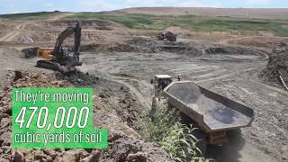 Landfill Cell Construction amp Soil Moving  Scott County Iowa [upl. by Onez526]