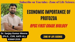 Economic importance of Protozoa For RPSC First Grade Biology Exam by Dr Sanjay Meena [upl. by Eelarak183]