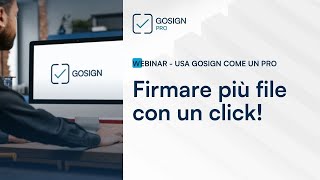 Come firmare più file con un click con GoSign PRO [upl. by Cochard]