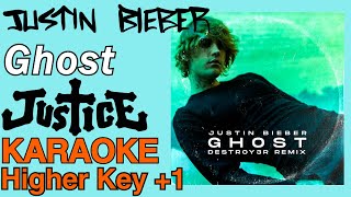 Justin Bieber  Ghost Higher key 1 karaoke [upl. by Freytag855]