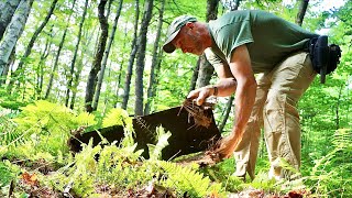 We moved some old junk at this cellar hole and found good things metal detecting [upl. by Euqinomod250]