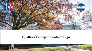 Qualtrics for Experimental Design [upl. by Farmann]