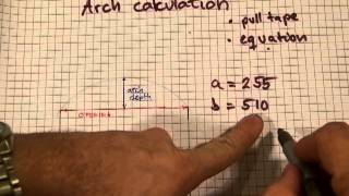 Arch calculation for layout find radius given span and depth of arch [upl. by Lotsyrk679]